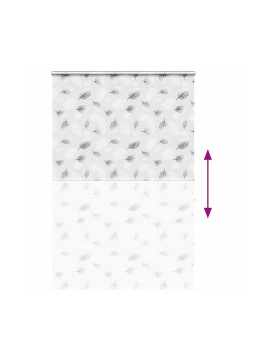 Vidaxl Duschvorhang Rollkassette 160x240 cm Stoffbreite 156 cm Grau