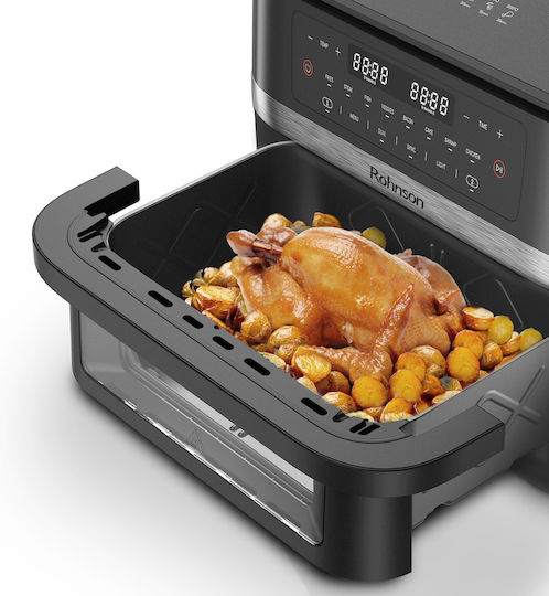 Rohnson Air Fryer with Double Detachable Bucket 11.5lt Gray R-2881