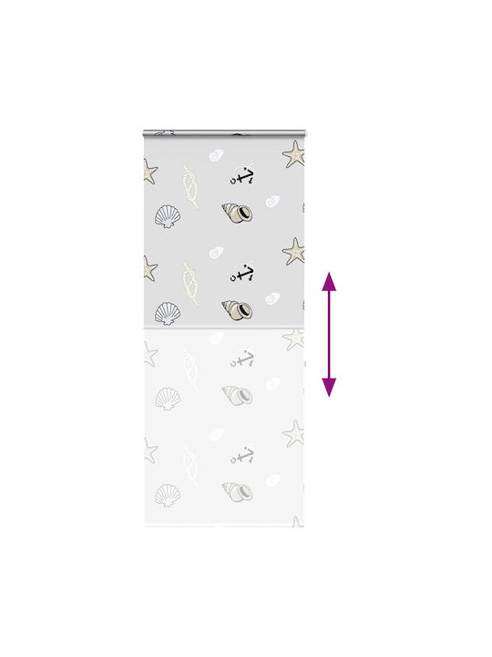 Vidaxl Duschvorhang Rollkassette 100x240 cm Stoffbreite 96 cm Mehrfarbig