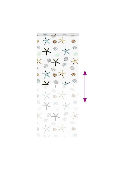 Vidaxl Shower Curtain Roll Cassette 100x240 cm Fabric Width 96 cm Multicolor