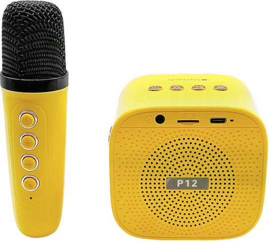 Lamtech Ηχείο Karaoke με Ασύρματο Μικρόφωνο και Εφέ Φωτισμού LAM980237 Κίτρινο