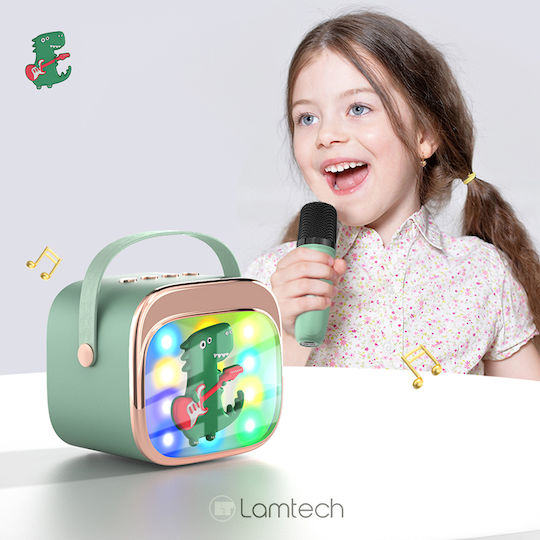 Lamtech Ηχείο Karaoke με Ασύρματο Μικρόφωνο και Εφέ Φωτισμού LAM980213 Πράσινο