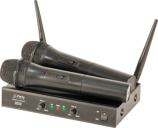 Amplificator Karaoke cu Microfoane Wireless Xsound PARTY-200UHF PARTY-200UHF Negru