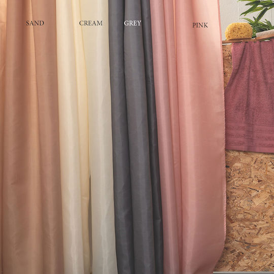 Palamaiki Simple Fabric Shower Curtain 180x200cm Pink