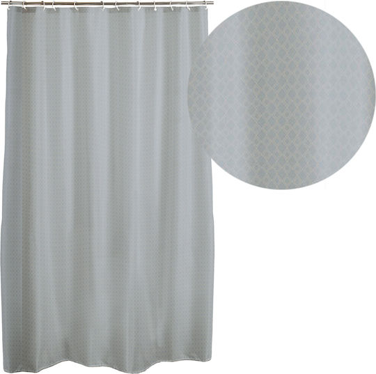Flamingo Quartz Κουρτίνα Μπάνιου Υφασμάτινη 180x200 cm Light Grey