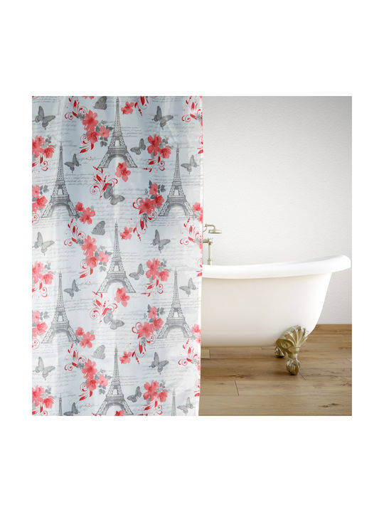 San Lorentzo Parisflowers Shower Curtain Fabric 180x200cm Parisflowers