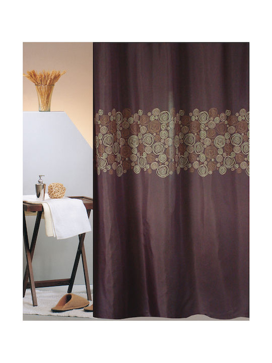 San Lorentzo Poem Hookless Shower Curtain Fabric with Hooks 240x180cm With freaks