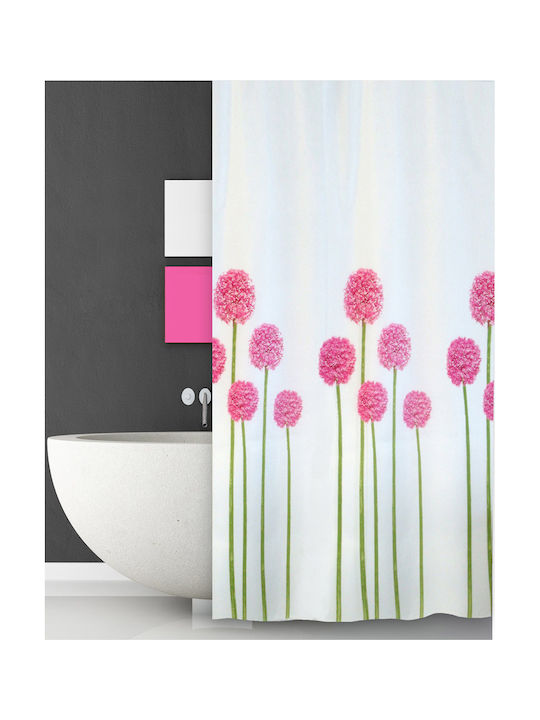 San Lorentzo Lavender Fabric Shower Curtain 240x180cm Pink 1798 ΡINK