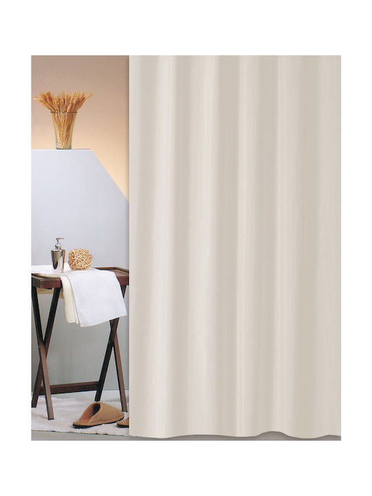 San Lorentzo Υφασμάτινη Κουρτίνα Μπάνιου 180x220 Solid Beige