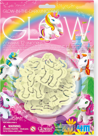 4M Kids Glow-in-the-Dark Wall Sticker Unicorns 4pcs