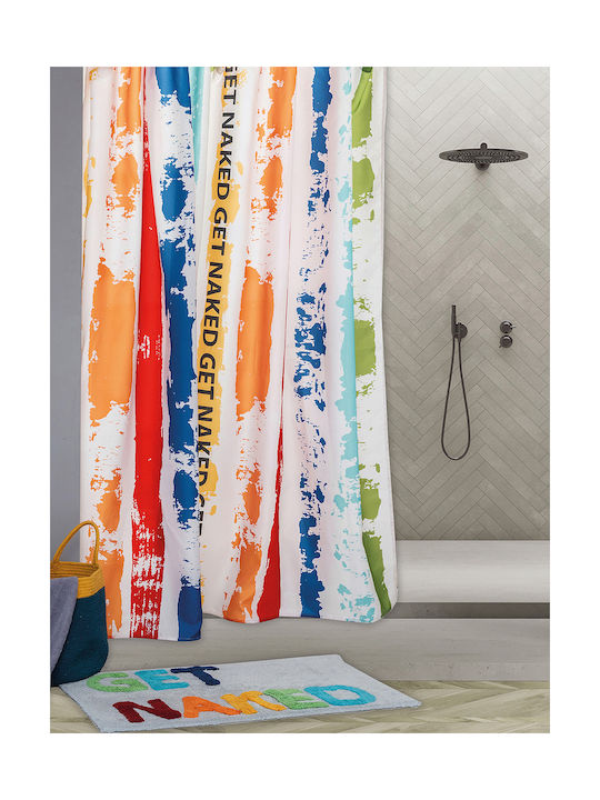 Palamaiki Naked Fabric Shower Curtain 180x200cm Πολύχρωμη 9-200821-003