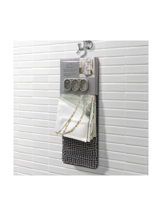 Lino Home Olelo Κουρτίνα Μπάνιου Υφασμάτινη 180x200cm Μπεζ