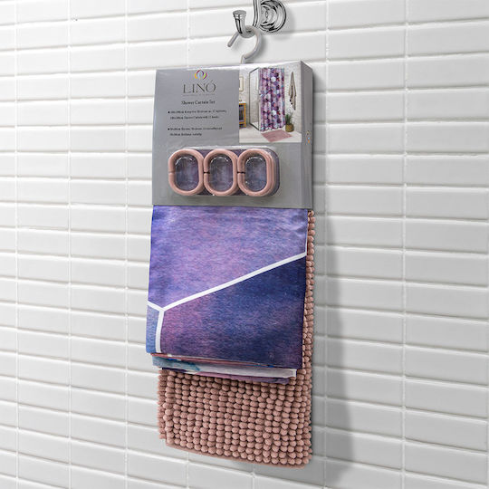 Lino Home Xehag Shower Curtain Fabric 180x200cm Beige