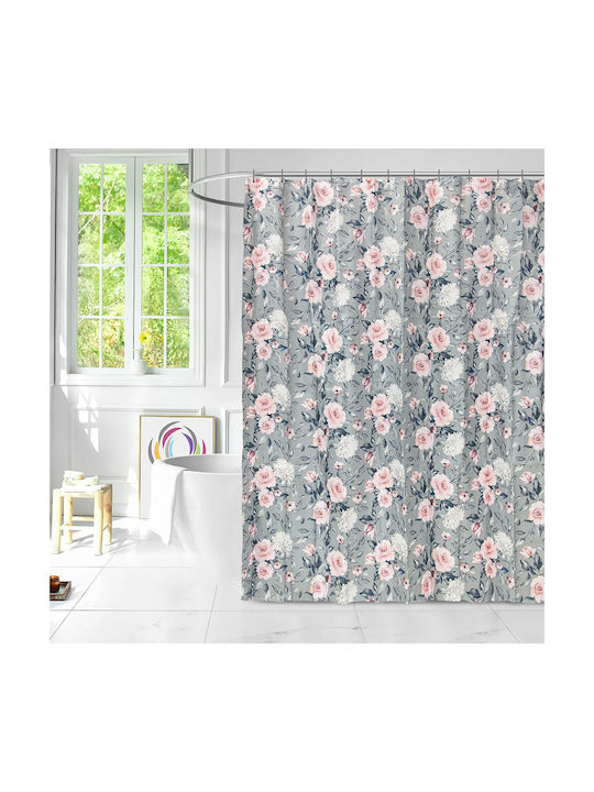 Lino Home Bukketi Shower Curtain Fabric 180x200cm Beige