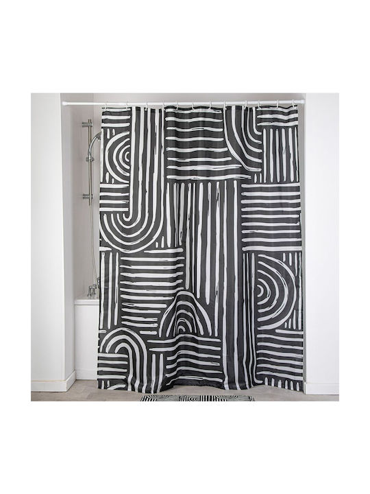 Atmosphera Ethnik Vibes Κουρτίνα Μπάνιου Υφασμάτινη 180x200cm Polyester