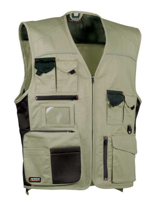 Cofra Expert Men's Safety Vest Beige