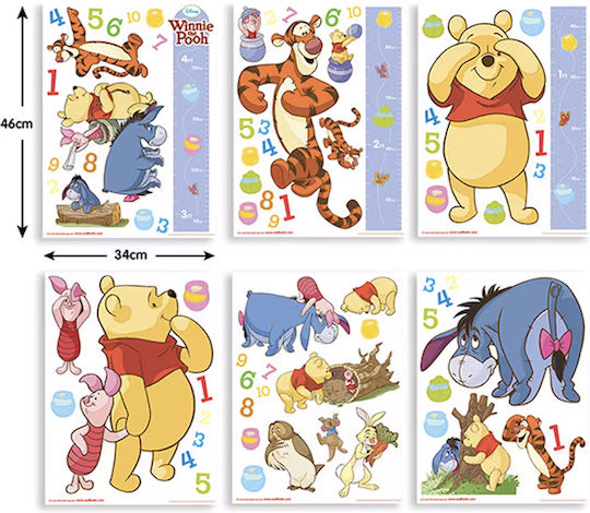 Walltastic Παιδικό Διακοσμητικό Αυτοκόλλητο Τοίχου Winnie The Pooh Decor Kit 79τμχ