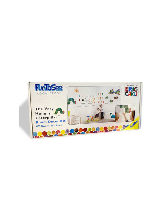 Walltastic Παιδικό Διακοσμητικό Αυτοκόλλητο Τοίχου Funtosee The Very Hungry Caterpillar By Eric Carle 49τμχ