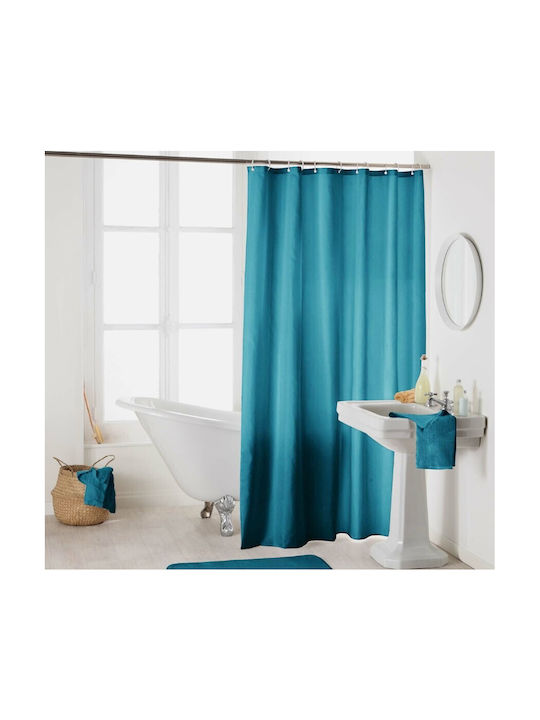 Flamingo L-c Essencia Fabric Shower Curtain 180x200cm Petrol