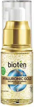 Bioten Hyaluronic Gold Moisturizing Serum Eyes with Niacinamide & Hyaluronic Acid for Bags & Firming 15ml