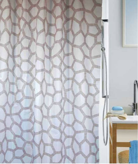 Dimitracas Elements Grigio Κουρτίνα Μπάνιου Υφασμάτινη 180x200 cm Γκρι