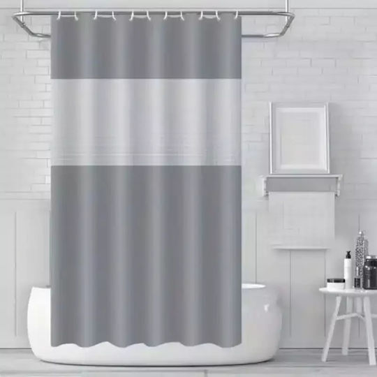 Bathlux Κουρτίνα Μπάνιου 180x180cm Γκρι