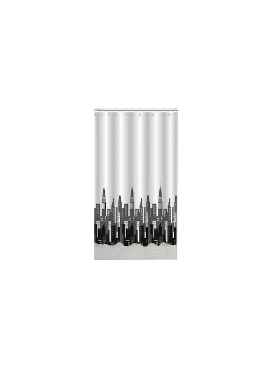 Cyclops City Shower Curtain Fabric 180x200cm White