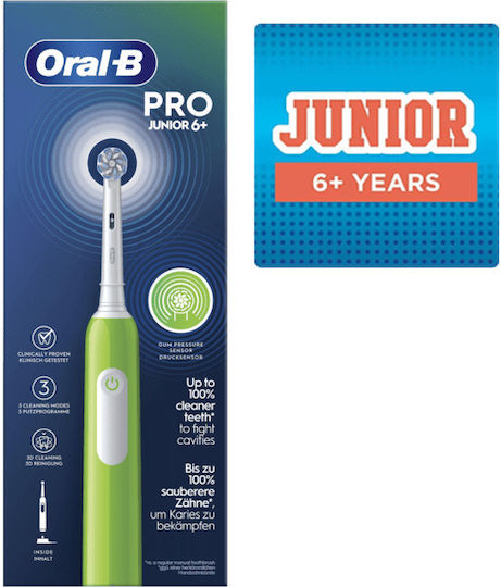 Oral-B Junior Pro Children's Electric Toothbrush with Timer for 6+ Years with Travel Case