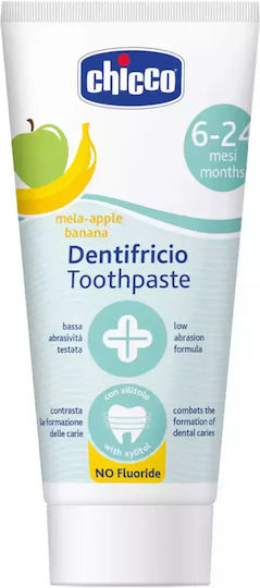 Chicco Baby Toothpaste for 6m+ with Apple-Banana Flavor Fluoride-Free 50ml