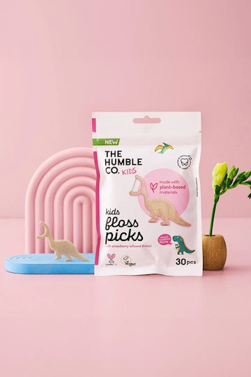 The Humble Co. Kids Floss Picks Комплект Детски Четки За Зъби 30 Бройки