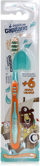 Pasta del Capitano Junior Children's Toothbrush For 6+ Years Orange-Green