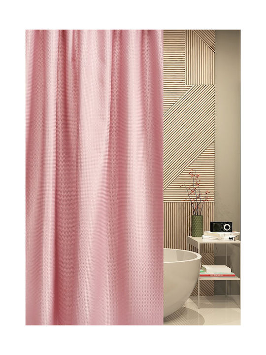 Whitegg Fabric Shower Curtain 180x200cm Pink