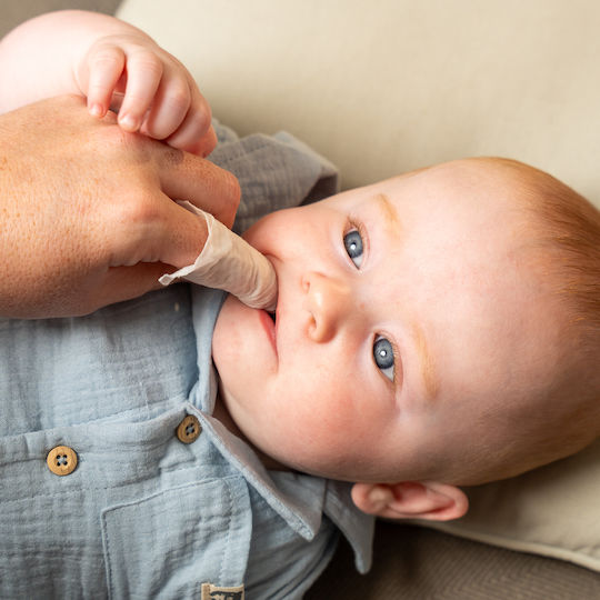 Brush Baby Șervețele Dentare Set Periuțe de Dinți pentru Bebeluși de Deget pentru 0m+ 28 Bucăți Albe