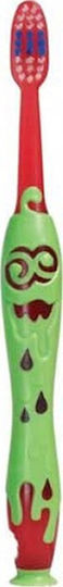 Elgydium Kids Monster Souple Soft Baby-Zahnbürste für 2+ Jahre Rot-Grün