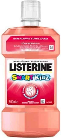 Listerine Smart Rinse Φράουλα-Βατόμουρο 100 ppm Χωρίς Αλκοόλ 500ml