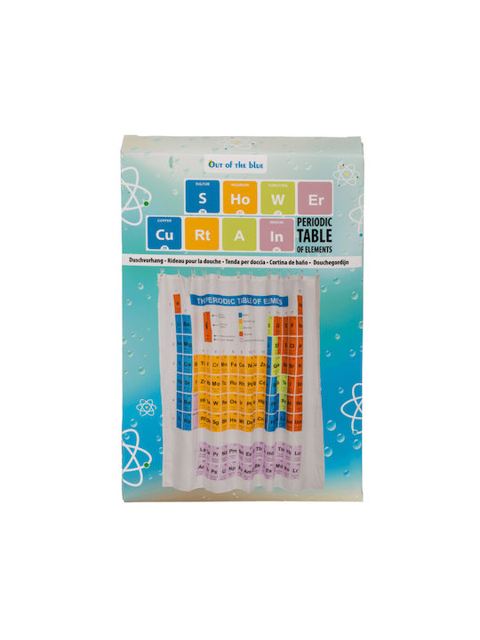 Periodic Table Shower Curtain 180x180cm Multicolour