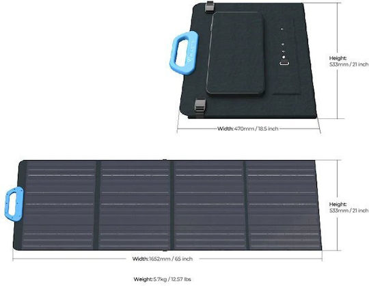 Bluetti Αναδιπλούμενο Ηλιακό Panel Φορτιστής 120W (Φορητών Συσκευών) (PV120-EU-BK-BL-01)