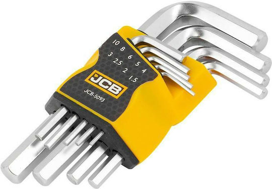JCB Allen-Schlüssel-Set mit 9 Schlüsseln