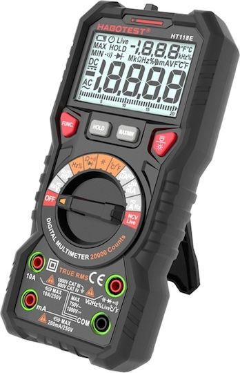 Habotest Digitales Multimeter Wahre Effektivwert mit AC / DC / Widerstand / Kapazität / Temperaturmessung HT118E