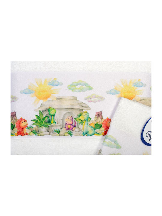 Dimcol Σετ Βρεφικές Πετσέτες 2τμχ White Βάρους 400gr/m²
