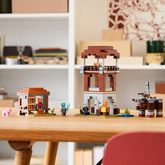 LEGO Minecraft The Pillager Outpost and Ravager for Ages 9+ 665 Pieces