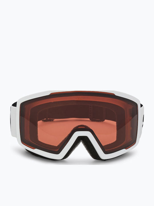Scott Factor Μάσκα Σκι & Snowboard Ενηλίκων Λευκή με Φακό σε Μαύρο Χρώμα
