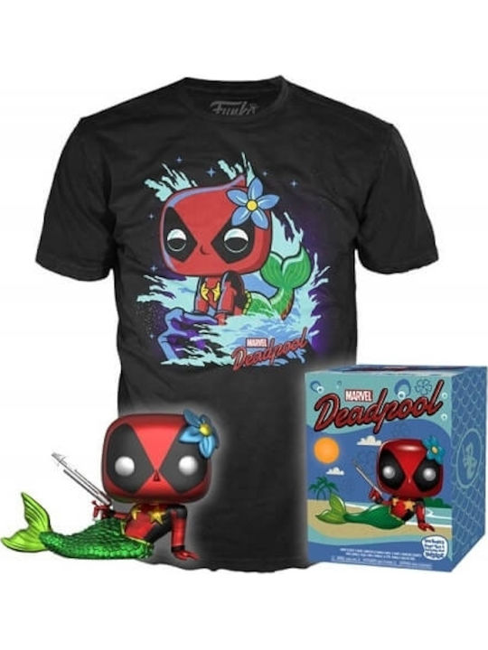 Funko Pop! Tees Marvel: Deadpool Mermaid Playtime (Figure & T-Shirt) Large (L) Special Edition Funko Pop! Tees Marvel: Deadpool Mermaid Playtime (Figure & T-Shirt) Large (L) Special Edition
