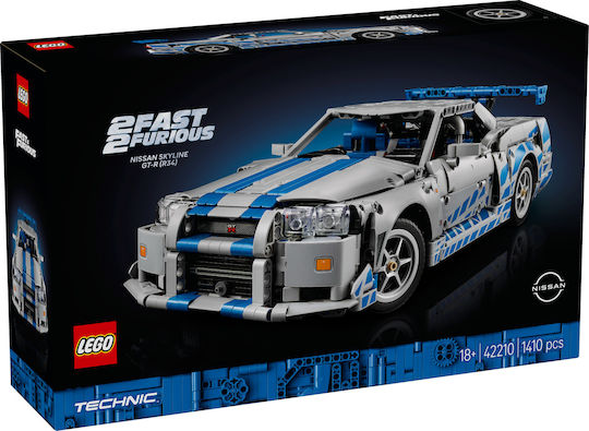 LEGO Technic 2 Fast 2 Furious Nissan Skyline GT-R (R34) Car for 18+ Years 1410 Pieces