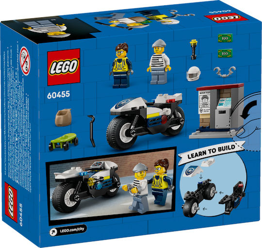 LEGO City Police Motorcycle Chase За 4+ Години 65 Бройки