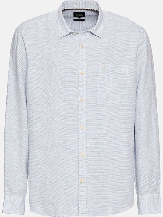 Long-sleeved Linen Shirt Sky Blue