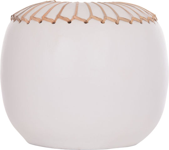 HomeMarkt Decorative Vase Lennox White 22x22x20cm