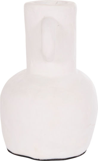 HomeMarkt Decorative Vase Clayvon White 14x14x20cm