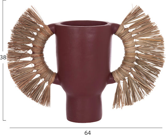 HomeMarkt Βάζο Πήλινο Alica Πορτοκαλί 64x22xΥ38cm