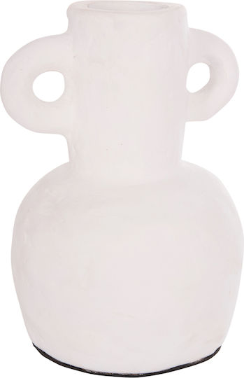 HomeMarkt Decorative Vase Clayvon White 14x14x20cm